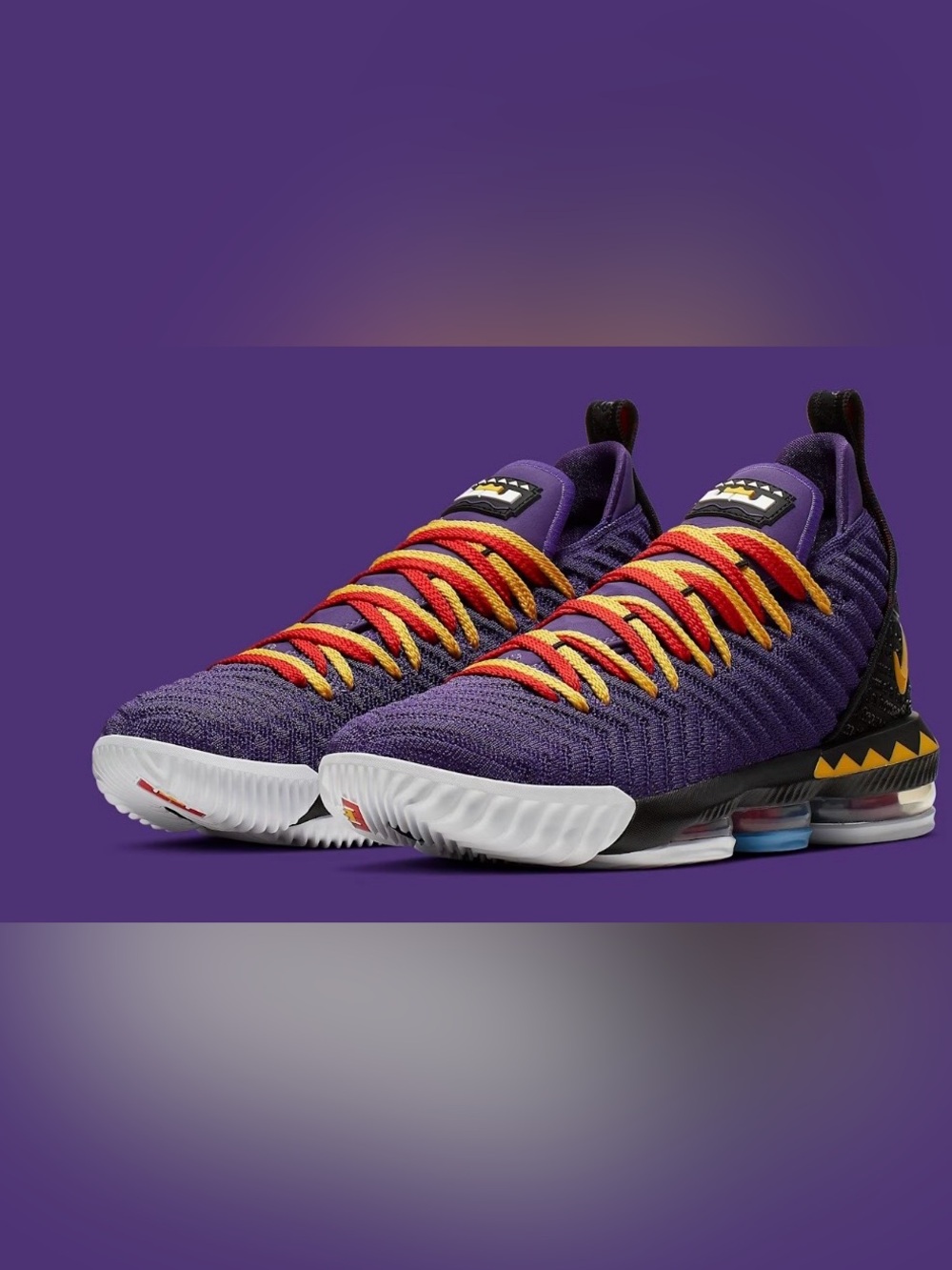 Nike Men’s Purple Multicolor Performance Basketball LeBron martin 16 new